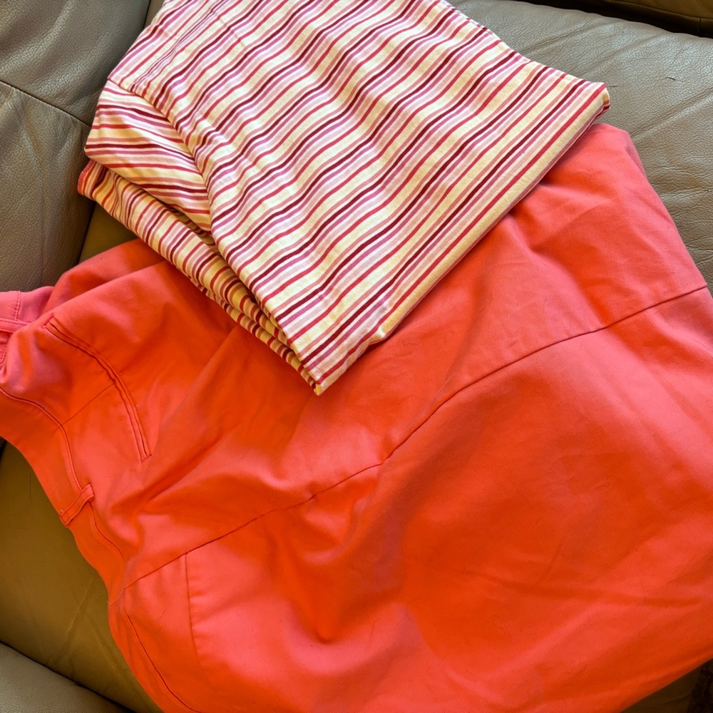 Apt. 9 peach capris and Jones and New York stripes top …outfit